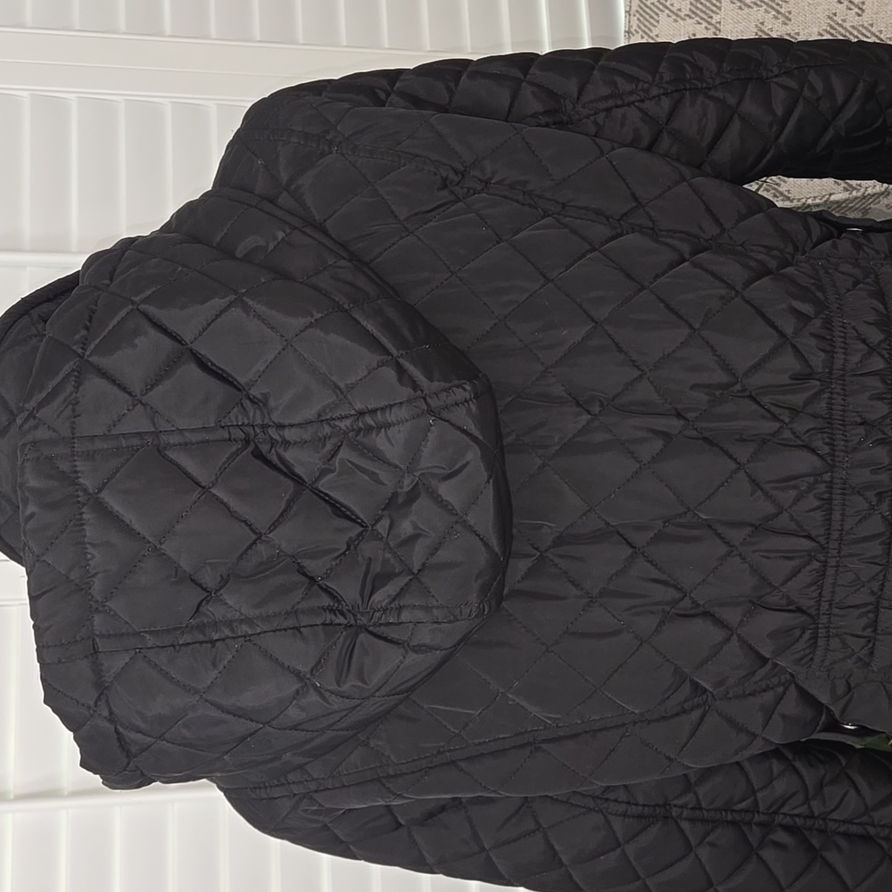 LAST CHANCE!  Calvin Klein Women's Quilted Black Hooded Jacket - Picture 7 of 16